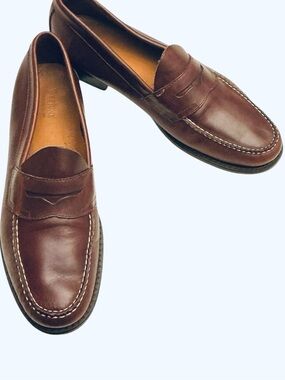 G.H. Bass Men’s Classic Brown Leather Weejuns Penny Loafers Size 12 D